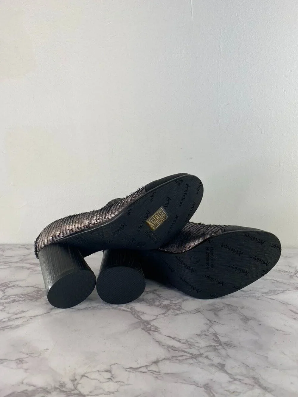 Antelope Waverly Mules Women's  Block Round Heel Slip On Shoes SZ 37
